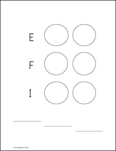 Easy Peasy Penmanship circles and lines example page