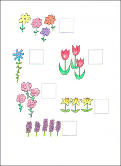 Counting Cards example page -- flowers